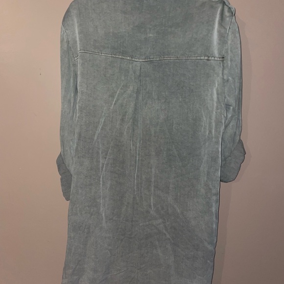Tempo Paris Button Up Oversized Utility Shirt sz M - Picture 6 of 6